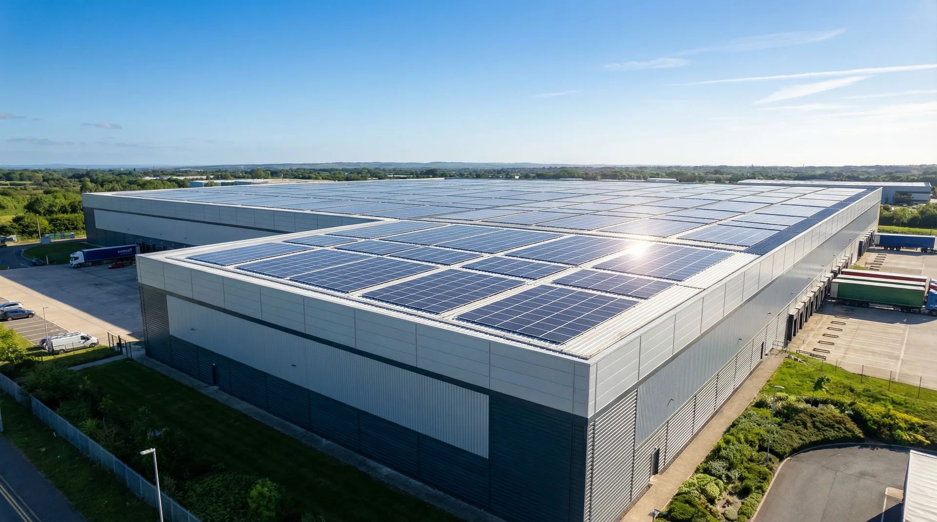 Centrale photovoltaïque sur entrepôt industriel à Marseille - 2.4 MWc installés par SOLANEA